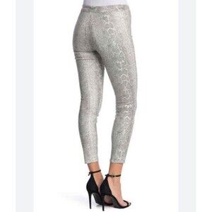 Fidelity Denim Women's 25 Joey High Rise Crop Leggings Snakeskin Print Gray NWOT